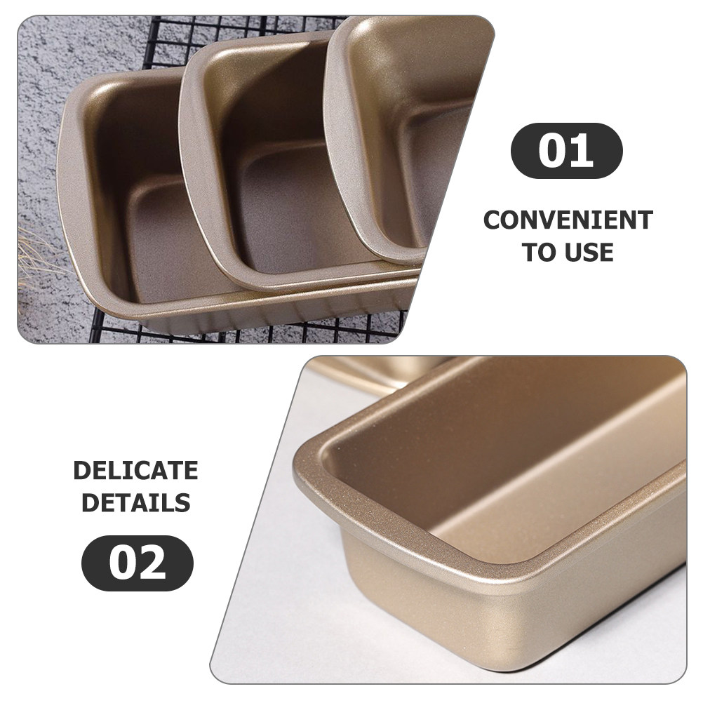 3個セット 長方形ローフパン 炭素鋼製 ノンスティック ベー - Kitchen Baking Pan のレビューと価格