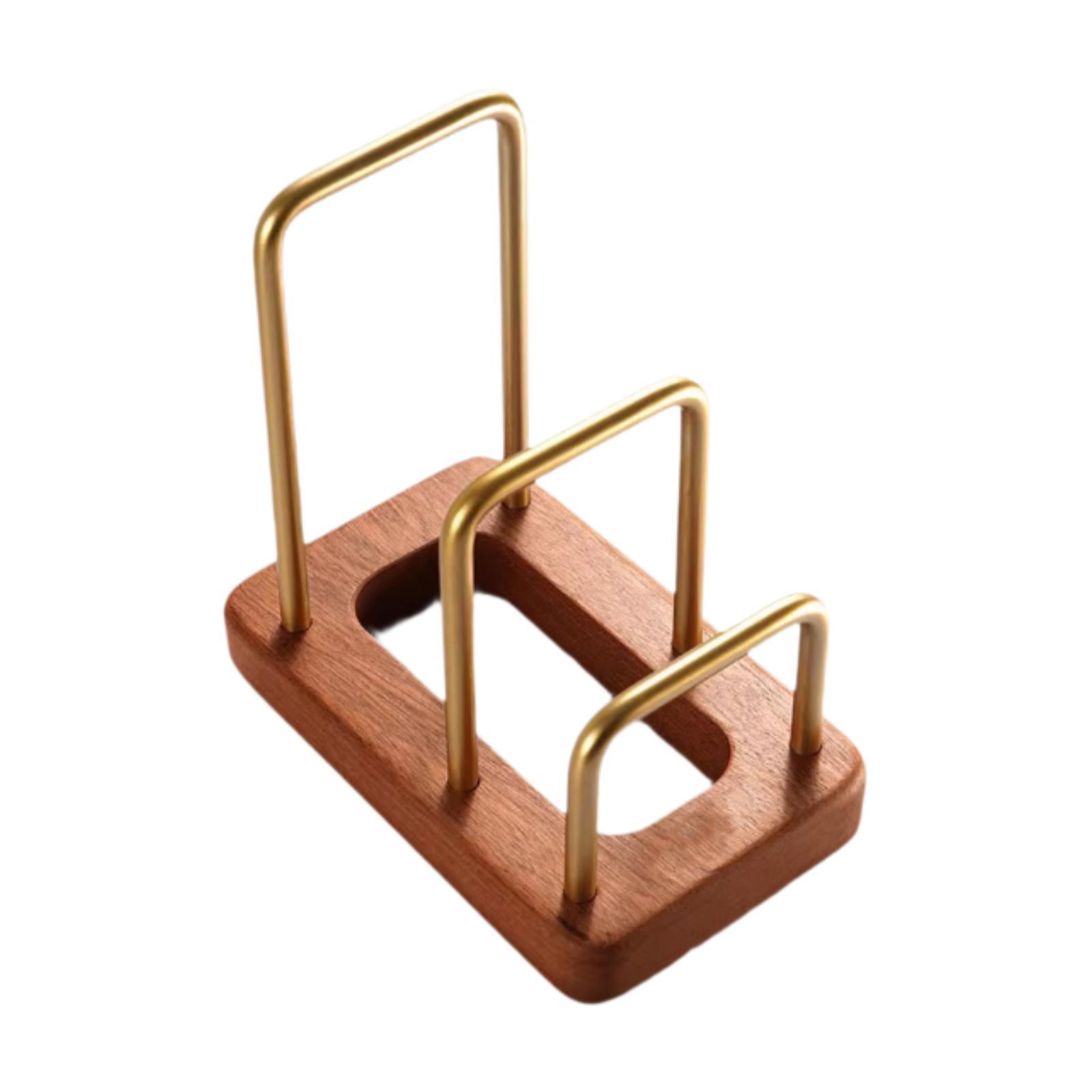 まな板ラック 鍋蓋ラック キッチン用品 ガジェット 木製 金 - Kitchen Cabinet Baking Sheet Organizer のレビューと価格