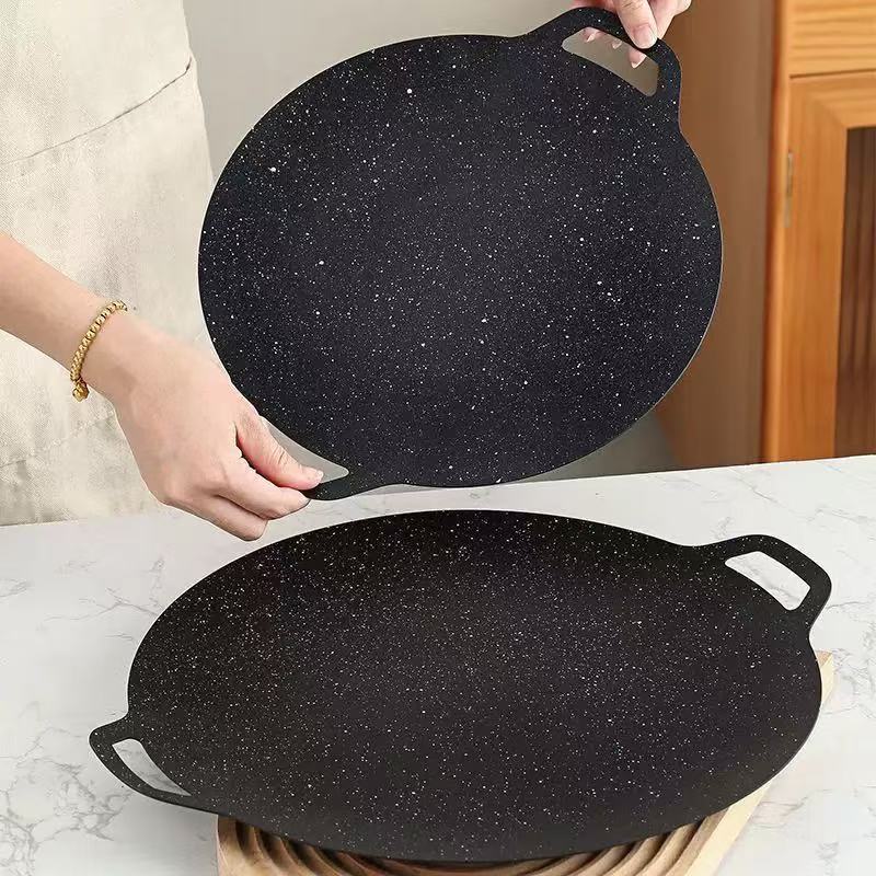 薄型韓国式グリルパン、丸型BBQグリドル、IH、ガスコンロ、 - Kitchen Baking Tray Organiser のレビューと価格