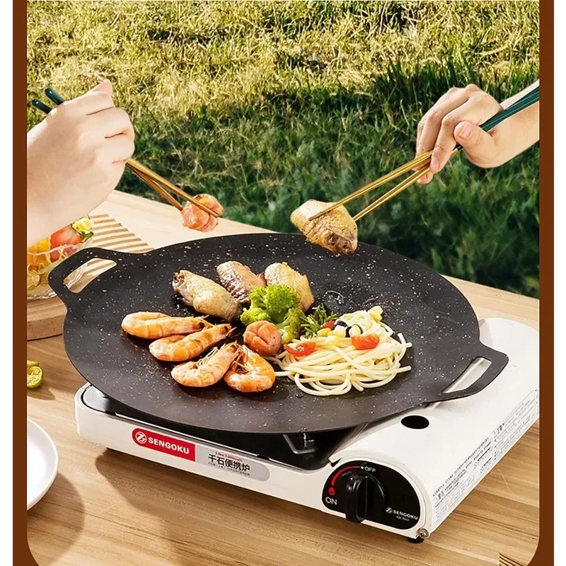 薄型韓国式グリルパン、丸型BBQグリドル、IH、ガスコンロ、 - Kitchen Baking Tray Organiser のレビューと価格